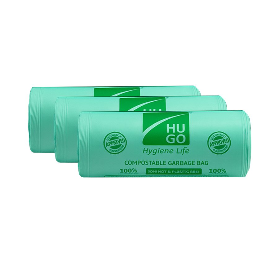 GARBAGE BAGS COMPOSTABLE 19 X 21 HUGO